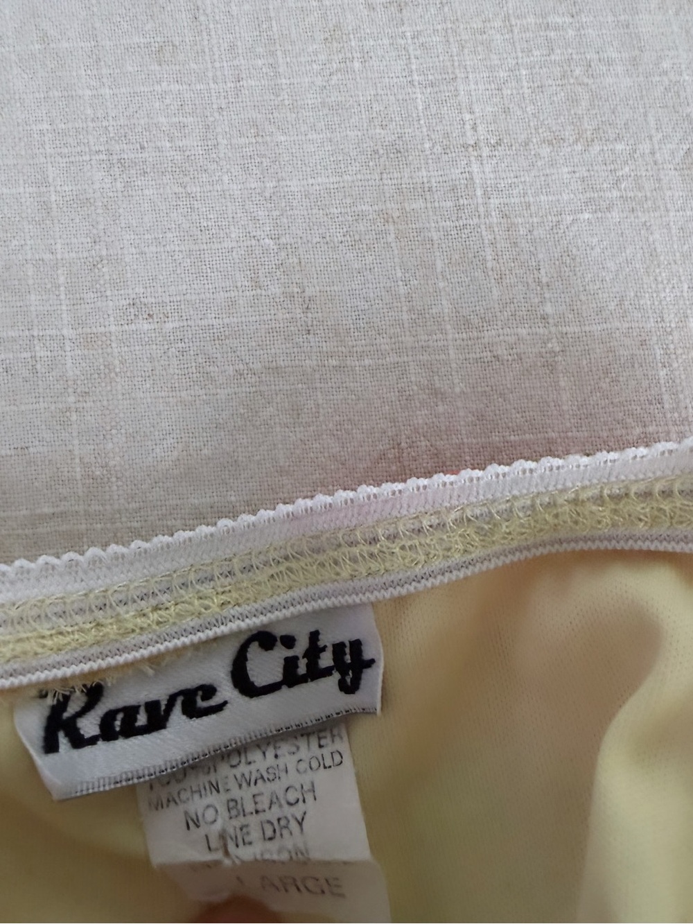 Vintage Kare City Floral Maxi Skirt Cream Pink Rose Print Cottagecore - Picture 2 of 7